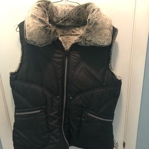 Soft faux fur lined reversible vest